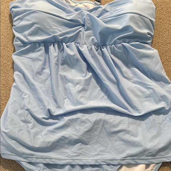 NWOT Light Blue Tankini Swimsuit Size 2XL - Picture 3 of 10